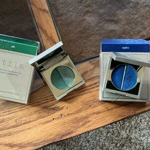 New in box, 2- STILA Vivid & Vibrant Eye Shadow DUO JADE Green & SAPPHIRE blue